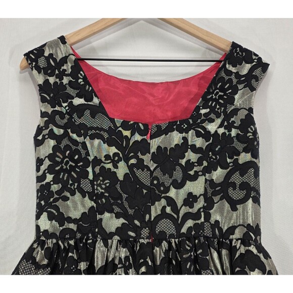 Eliza J Womens Whimsigoth Dress Fit Flare Metallic Black Fairy Goth Party Size 6 - Picture 7 of 15